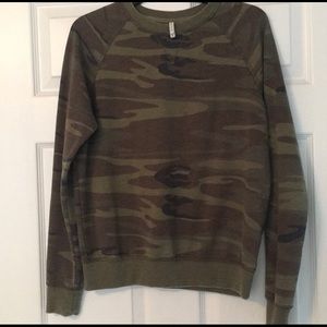 Z Supply Camo Crewneck Sweatshirt
